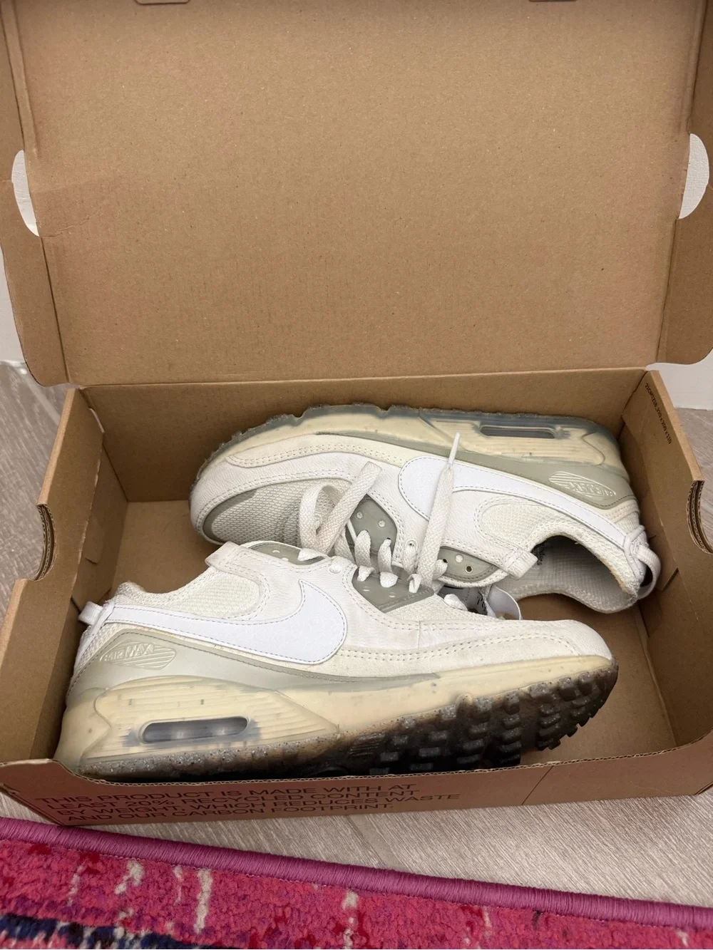 Nike White/Light Gray Hybrid Air Max Sneaker